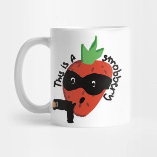 This is a Strobbery - strawberry cartoon design Mug